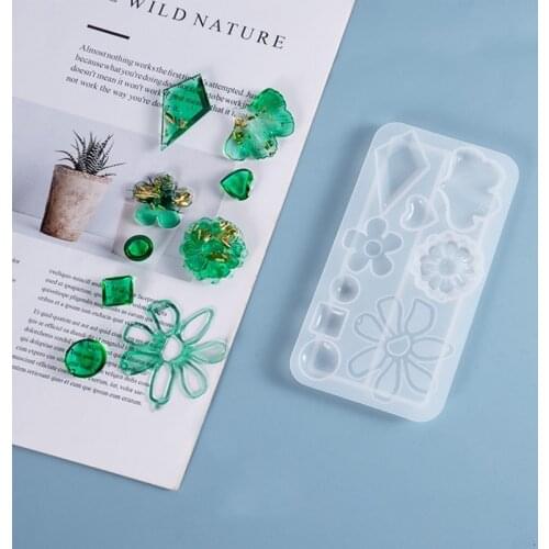 DIY Crafts Earrings Pendant Casting Silicone Mould Jewelry Making Tools Crystal Epoxy Resin Mold