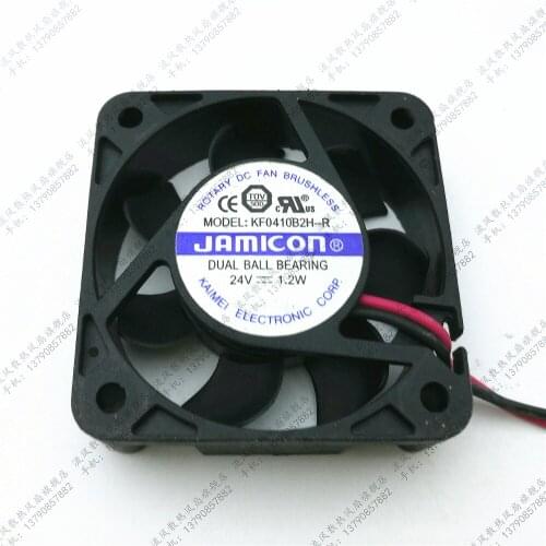 Jamicon KF0410B2H-R DC 24V 1.2W 40x40x10mm 2-wire Server Cooling Fan