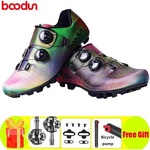 BOODUN Sapatilha Ciclismo MTB Cycling Shoes Men Sneakers Breathable Racing Mountain Bike Self-locking Bicycle Sneakers Women
