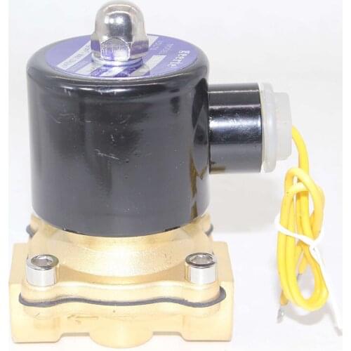 AC110V 1/2" Brass Electric Solenoid Valve Water Air Fuels Gas Normal Closed New