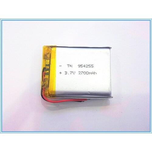 3.7V,2700mAH 954255 polymer lithium ion / Li-ion battery for model aircraft,GPS,mp3,mp4,cell phone,speaker,bluetooth