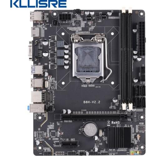 Kllisre B85 M-ATX Motherboard for LGA 1150 i3 i5 i7 E3 DDR3 1333/1600MHz 16GB M.2 SATA3 USB3.0 VGA DVI Mainboard
