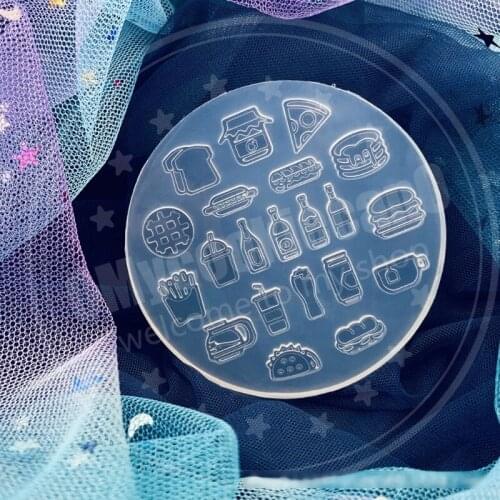 Mini Food Dessert Sushi Crystal Epoxy Resin Mold Cake Candy Chocolate Silicone Mould DIY Crafts Jewelry Casting Tools