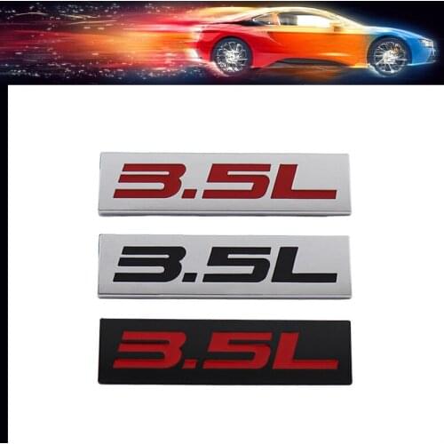 Premium 3.5L 3.5 L car Engine Hood Fender trunk Tail Rear Bonnet Nameplate Decal Emblem Badge Sticker for Universal