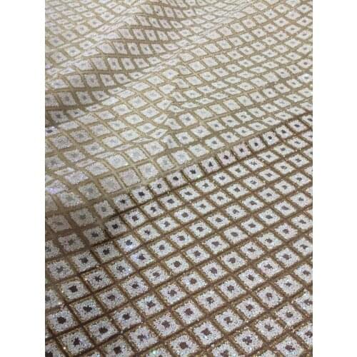 NEW design glitter sequins French lace fabric S-1116101 African tulle glitter lace for bridal dress