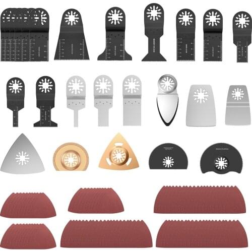 Popular 115pcs Oscillating Multi Tool Saw Blades For Renovator Power Tools as Fein Multimaster,Dremel,Electric tools Accessories
