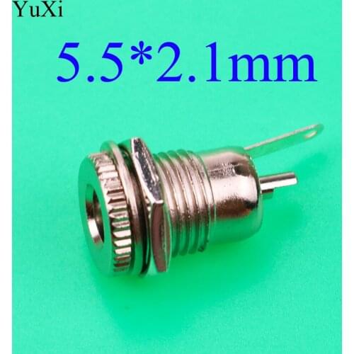 YuXi 5.5 mm x 2.1mm DC Power Jack Socket Female Panel Mount Connector