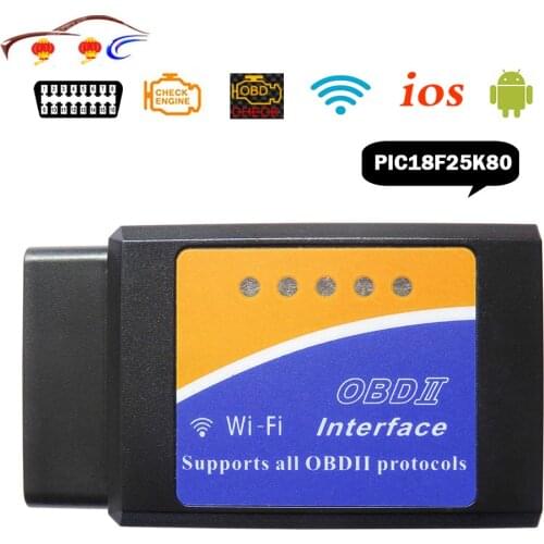 ELM327 PIC18F25K80 Chip WIFI V1.5 OBD2 Scanner For IOS Car Code Reader Elm-327 WI-FI V 1.5 ELM 327 OBD 2 Auto Diagnostic Tools