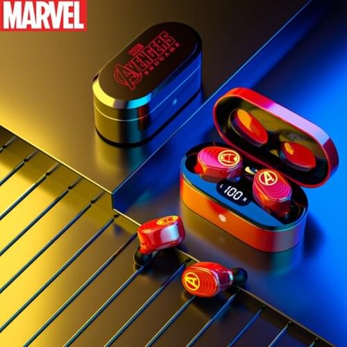 New Marvel TWS Bluetooth 5.0 Earphones Charging Box Wireless Headphone Stereo Sports Waterproof Earbuds Headsets with Microphone