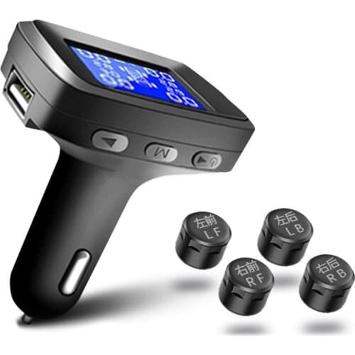 New Smart Car TPMS Tyre Pressure Monitoring System Solar Power Digital LCD Display Auto Security Alarm Systems Tyre Pressure