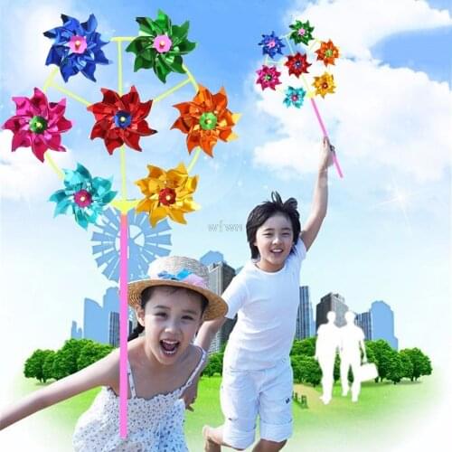 Windmill Wind DIY Sequins Spinner Yard Decoration Spinner Kids Toys MAY08 dropship