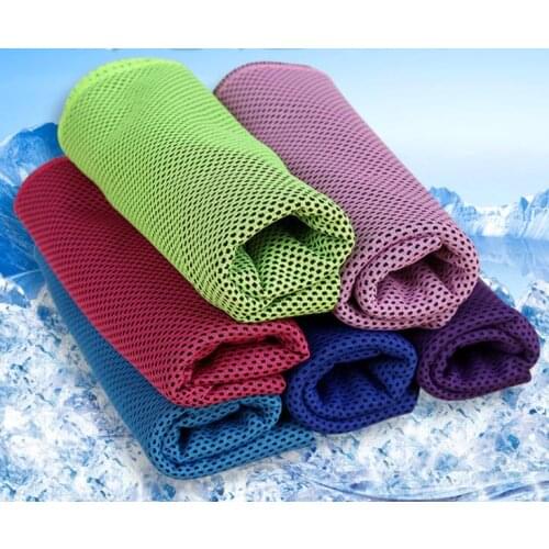 100pcs Creative Summer Ice Cooling Towel Cool Gym Sports Towels for Basketball Absorbent Microfiber Fabric Free Shipping SN1099