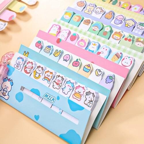 120 Sheets Kawaii Animal Sticky Note Classified Index Sticker Label Bookmark