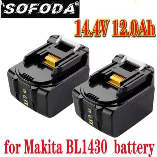 14.4V 12000mAh Drills Battery For Makita BL1430 Replacement Rechargeable Lithium Ion LXT200 BL1415 194558-0 194559-8 194066-1