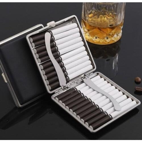 20 Pieces PU Cigars Cigarete Cigarette Tobacoo Case Box Holder Pocket Box Holder Storage Container Gift Box Smoking Accessories
