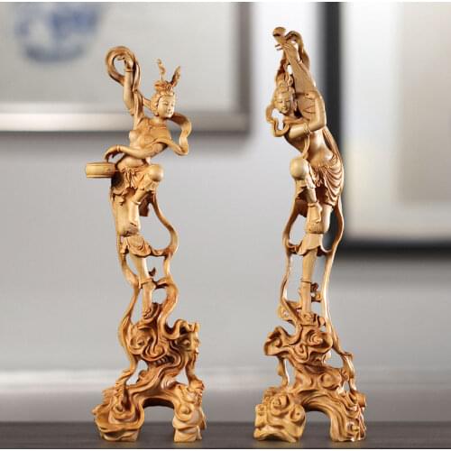 24/25CM Dunhuang Flying Fairy Maiden Figure Sculpture Handicraft Collection Beauty Decoration Angel Flying