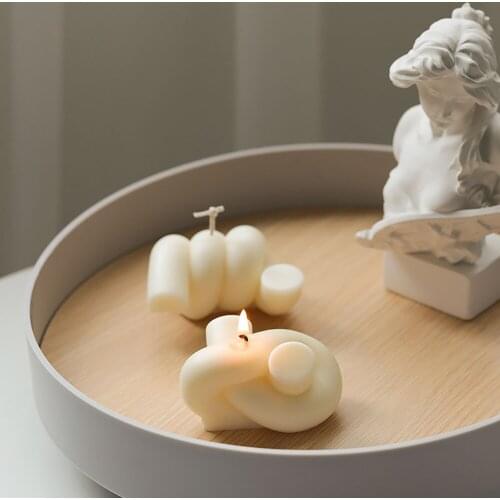 2021 New Knot Candle Silicone Mould Mousse Cake Mold New Aromatherapy Candle Diy Material Wax Mould Soap Mold Cake Decorating
