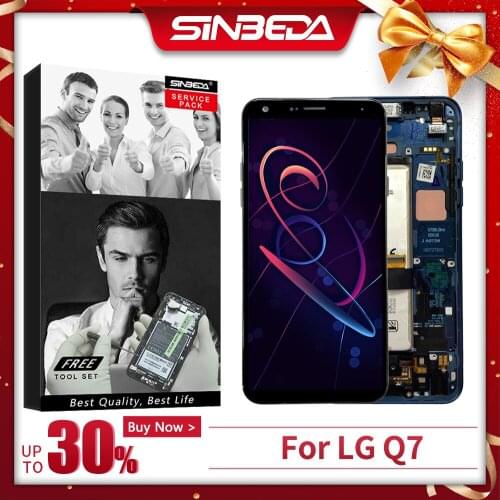 5.5" For LG Q7 Q610 Display LCD Digitizer Touch Screen with Frame For LG Q7 LCD Display For LG Q7 Screen Replacement For LG Q610