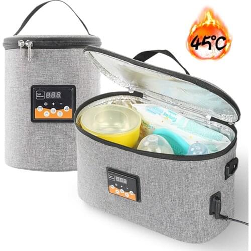 Car Baby Bottle Warmer Portable Newborn Milk Heater Thermostat Bag Smart Display Large Capacity Feeding Warmer Bags