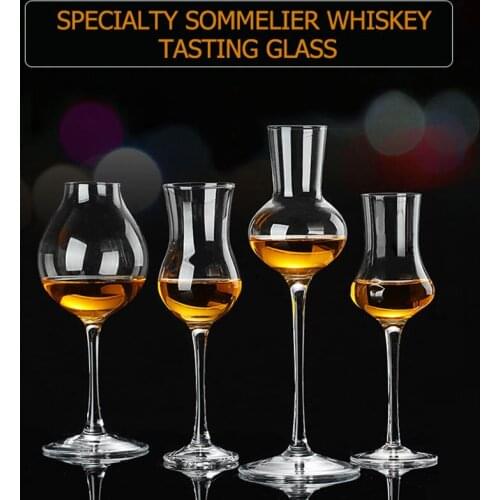 2PCS Whisky Copita Nosing Glass Britain Professional Bartender Tasting Home Bar Chivas Brandy Whiskey Crystal Goblet Wine Glass
