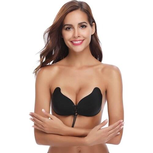 Strapless Bras Push up Women Self Adhesive Silicone Invisible Bra Resuable Seamless Backless Plunge Bra