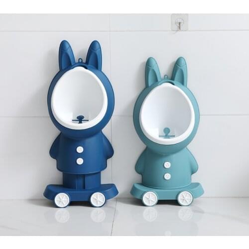 Kids Rabbit Potty Toilet Urinal Pee Trainer Wall-Mounted Toilet Pee Trainer Children Baby Boy Bathroom Rabbit Urinal