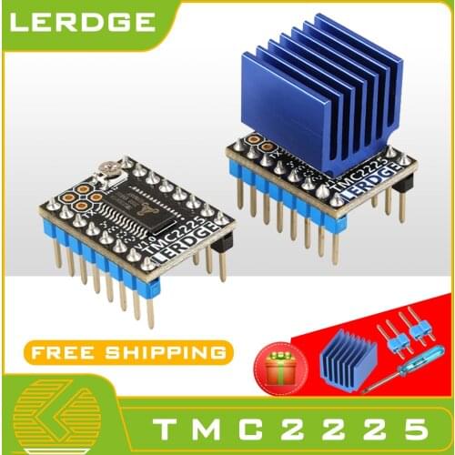 LERDGE TMC2225 256 microsteps UART Stepper Motor Driver VS TMC2209 TMC2208 TMC2130 A4988 DRV8825 StepStick V1.0 3D Printer Parts