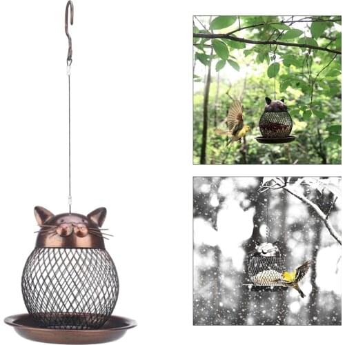 Bird Feeder Outdoor Bird Perch Mesh Feeding Station Nuts Park Bird Decor