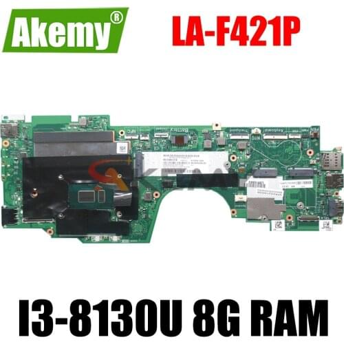 LA-F421P For Lenovo Thinkpad Yoga X380 Laptop motherboard With I3-8130U 8G RAM DTZS1 LA-F421P motherboard 100% fully tested
