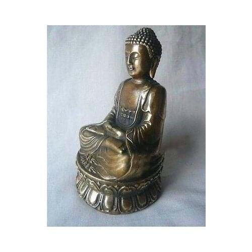Brass Healing Medicine collectible Tibet Brass Shakyamuni statue real tools wedding Decoration Brass