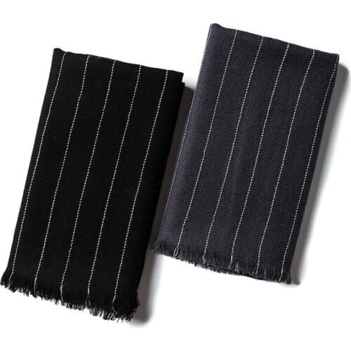 100%lambswool fashion striped scarfs for unisex dark grey black 2color 30x180cm retail wholesale