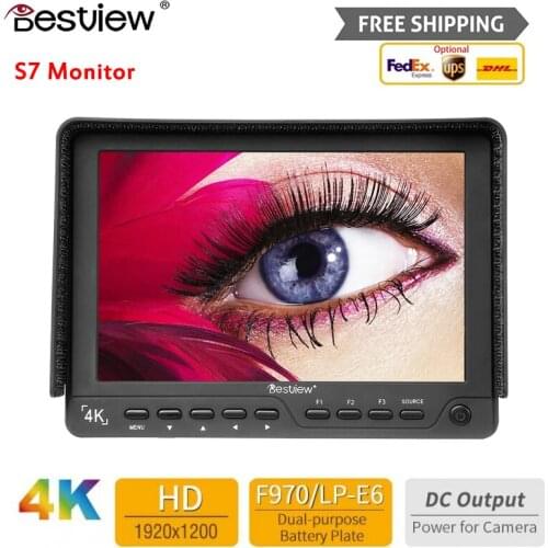 Bestview S7 7 inch 4K HD Monitor HDMI 1920X1200 Field Video Camera Monitor for Canon 5D Mark IV III Nikon Sony A7 Panasonic GH5