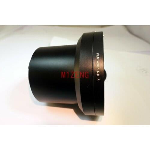 Pk67-Nik Z Adapter ring with tripod for pentax 67 mount lens to nikon Z Z6 Z7 z50 NZ full frame mirrorless Camera