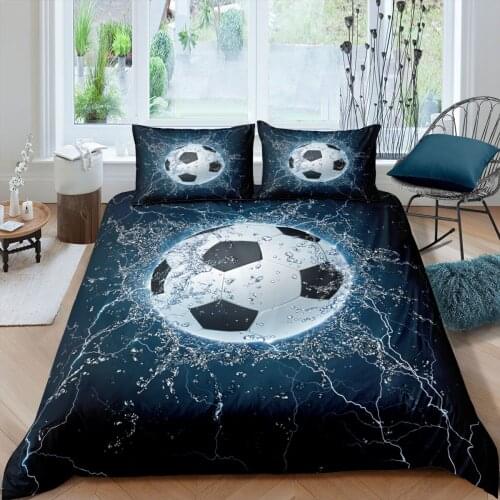 Football Printed Quilt Cover Child Kid Adult Home Textiles Sport Style Bedding Set Single Twin Double Queen King Duvet Cover