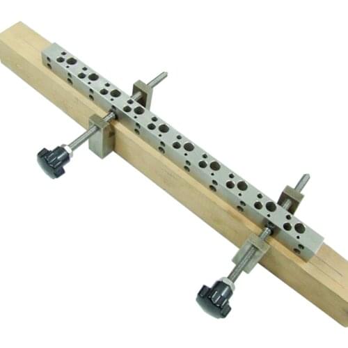 Doweling Jig Stainless Steel Pocket Hole Jig Round Dowel Drilling Guide Puncher Locator Tool Kit Joinery DIY Woodworking Tool