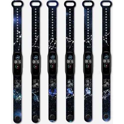 For xiaomi mi band 4 strap fashional Cartoon miband 5 4 wristband strap silicone mi band 6 replacement for mi band 3 4 5 strap