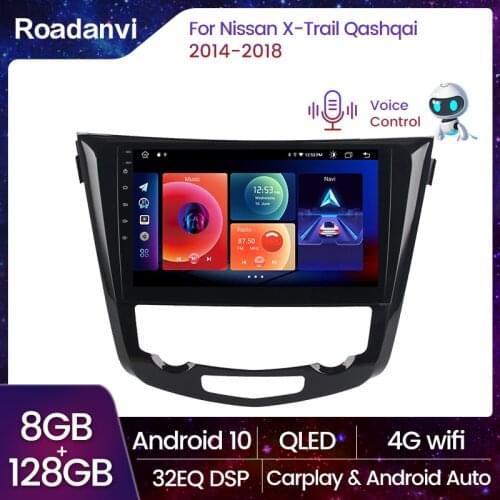 Roadanvi 10.2" IPS Screen car stereo Android 10 for Nissan X-Trail T32 Qashqai j11 Radio 2014 2015 2016 2017 2018 2019 1280*720