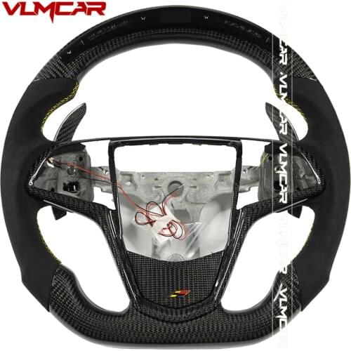 Custom Carbon Fiber Steering Wheel For Cadillac CTS XTS SRX ATS CT6 Racing Wheel Convertible