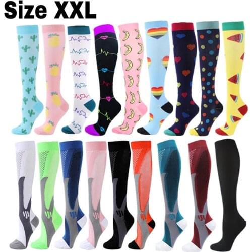 S-XXL Doctor Nurse Compression Socks Unisex Soccer Football Stockings Fit Medical Edema Diabetes,Varicose Veins,Running Marathon