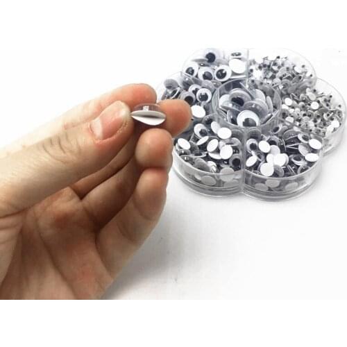 700Pcs self-adhesive Toy eye accessories 4/5/6/7/8/10/12mm Mixed Size Handmade stickers Used for toy DIY Scrapbook eyeball