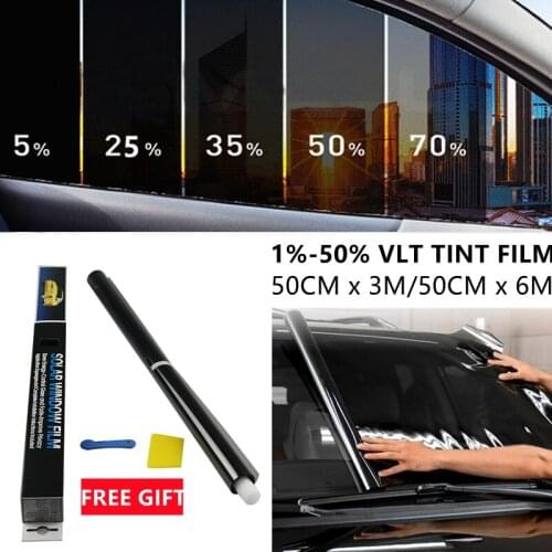 300X50cm Car Glass Solar Film Explosion-proof Sunscreen Heat Insulation Foil Auto Window Tint Film Car Accessory Tinted Window