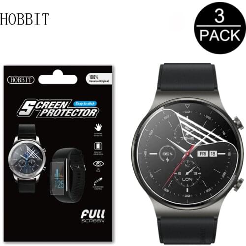 3PCS HD Clear Soft TPU Film For Huawei Watch GT 2 Pro GT2 GS Pro Smart Watch Full Coverage Screen Protector LCD Film Not Glass