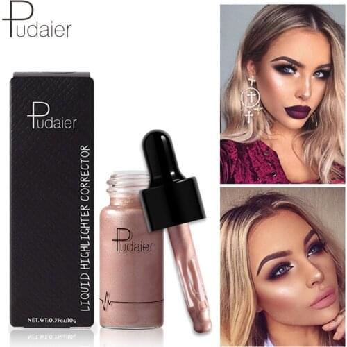 Pudaier Liquid Highlighter Brightening Make Up Highlighter Concealer Face Bronzer Contouring Makeup Cream Iluminador Maquiagem