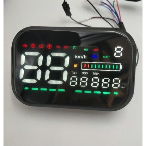 48v60v72v LCD DISPLAY speedometer+battery power/level indicator+odometer electric scooter bike motorcycle instrument dashboard