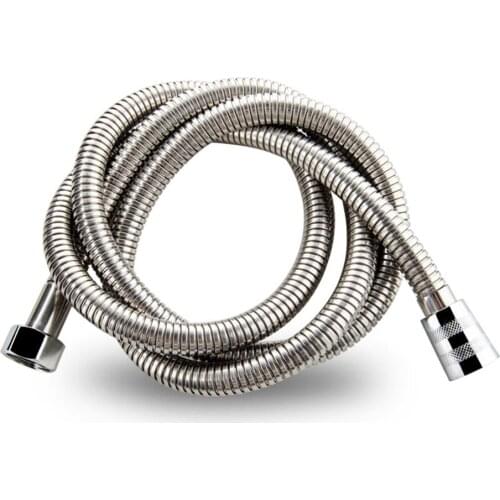 1.5M/2M/3M Stainless Steel Shower Hose Soft Handheld Shower Pipe Silver Common Flexible Bathroom Water Pipe