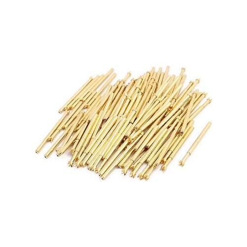100pcs PA125-Q 2.0mm Dia 33.3mm Length Metal Spring Pressure Test Probe Needle