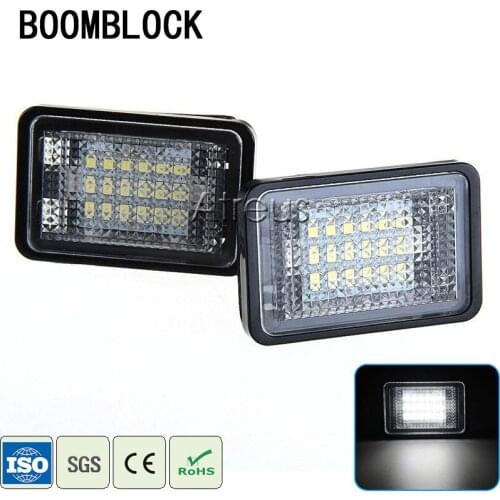 2X For Mercedes Benz GLK Class X204 GLK350 Accessories Car LED License Plate Lights 12V White SMD LED Number Plate Lamp Bulb Kit