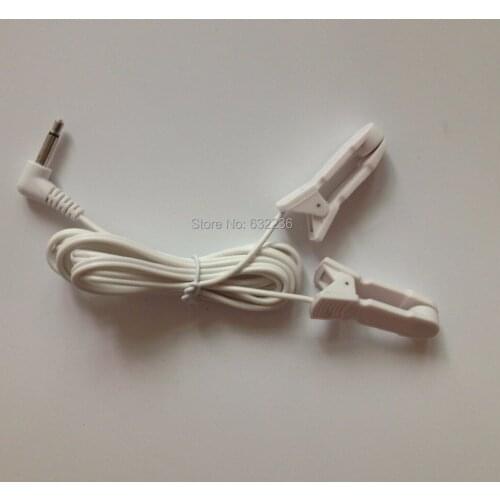 50pcs/lot DC3.5MM Ear clip electrode wire/cable connecting wire for digital therapy machine ,tens machine ,slimming massager