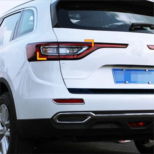 ABS Chrome Car Rear Lights Cover Taillight Trim Sticker For Renault Koleos for Samsung QM6 2017 2018 Car Styling Accessories