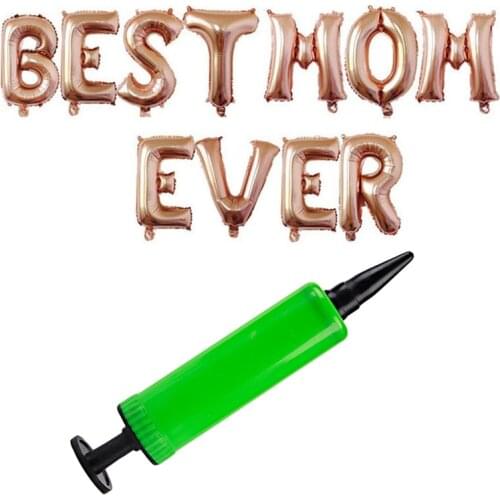 Aluminum Foil Letter Balloons Decorative Alphabet Balloon With Inflator For MotherS Day Party Decor Festival Accessories